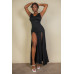 Ribbed Bandeau Cut Out Back Mini Bodycon Dress