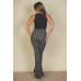 Wavy Print High Waist Flare Pants