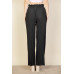 Pleated Stretch Crepe Pull-on Wide Leg Tie Front Pants