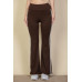 Contrast Side Stripe Flare Pants