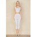 Slit Hem Cropped Pants