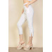 Slit Hem Cropped Pants