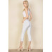 Slit Hem Cropped Pants