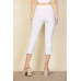 Slit Hem Cropped Pants