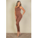 Solid Color One Shoulder Jumpsuit