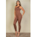 Solid Color One Shoulder Jumpsuit