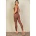 Solid Color One Shoulder Jumpsuit