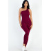 Solid Color One Shoulder Jumpsuit