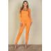 Scoop Neck Long Sleeve Bodycon Jumpsuit