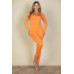 Scoop Neck Long Sleeve Bodycon Jumpsuit