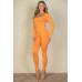 Scoop Neck Long Sleeve Bodycon Jumpsuit