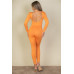 Scoop Neck Long Sleeve Bodycon Jumpsuit