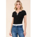 Layers With Bow Detail Short Sleeve Top