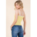 Scallop Edge Detail Cami Top W/ Bow Detail