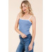 Scallop Edge Detail Cami Top W/ Bow Detail