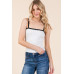 Scallop Edge Detail Cami Top W/ Bow Detail