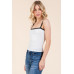 Scallop Edge Detail Cami Top W/ Bow Detail