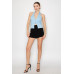 Halter Neck Buckled Open-back Top