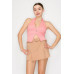 Halter Neck Buckled Open-back Top