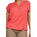Solid V-collared Neck Top
