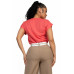 Solid V-collared Neck Top