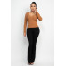 Solid V-collared Neck Top