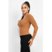 Solid V-collared Neck Top
