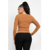 Solid V-collared Neck Top