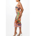 Adjustable Ruching Midi Skirt Set