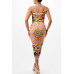 Adjustable Ruching Midi Skirt Set