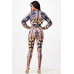 Zip-up Style Jacket With Leggings Set