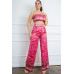Bra Top And Wide Leg Pants Set