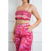 Bra Top And Wide Leg Pants Set