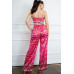 Bra Top And Wide Leg Pants Set