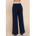 Contrast Waistband Straight Long Pants