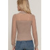Long Slv Mesh Panel Detail Sweater Top