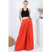 Large Hem Wide Leg Pleated Solid Pants