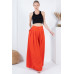 Large Hem Wide Leg Pleated Solid Pants