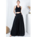 Large Hem Wide Leg Pleated Solid Pants