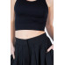 Large Hem Wide Leg Pleated Solid Pants