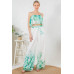 Printed Crop Top & Wide Leg Long Pants Set