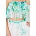 Printed Crop Top & Wide Leg Long Pants Set