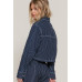 Stripe Stretch Denim Straight Pants