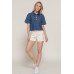 Short Sleeve Boxy Denim Shirt