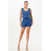 Casual Cropped Vest And Short Set