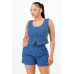 Casual Cropped Vest And Short Set