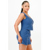 Casual Cropped Vest And Short Set