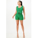 Casual Cropped Vest And Short Set