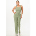 Ribbed Tank Top And Pant Set