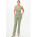 Ribbed Tank Top And Pant Set